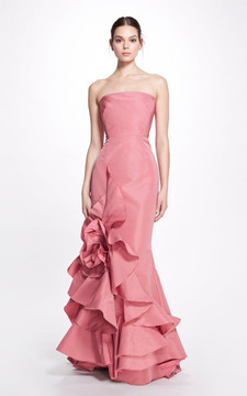 Strapless Fit to Flare Gown