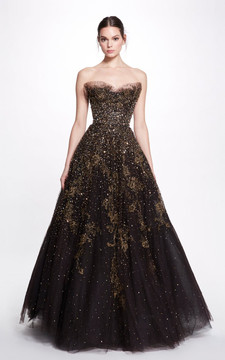 Strapless Sequin Ballgown