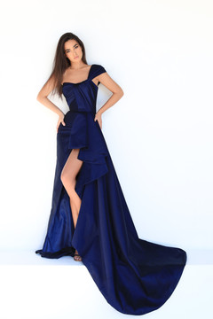 Melinda Navy Gown