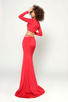 Adoras Two Piece Red Gown