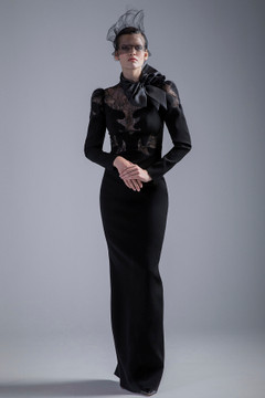 Black Long Sleeve & Lace Gown Black Long Sleeve & Lace Gown
