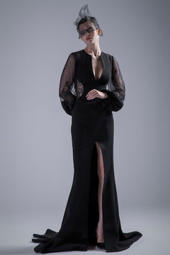 Black High Slit Gown Black High Slit Gown