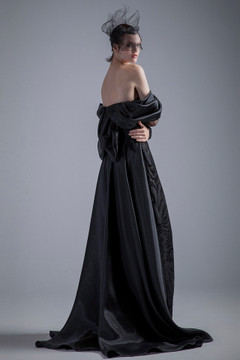 Black Fitted Bodice Gown