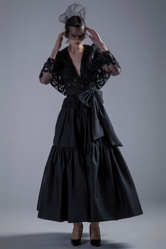 Sheer Black Top with Skirt Sheer Black Top with Skirt