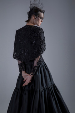 Sheer Black Top with Skirt Sheer Black Top with Skirt