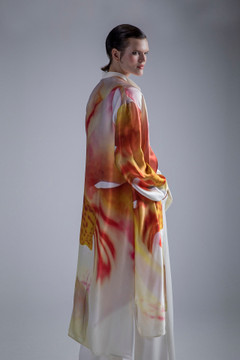 Collared Top with Kaftan and Pants Collared Top with Kaftan and Pants