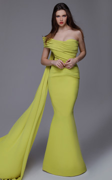 One Shoulder Train Gown