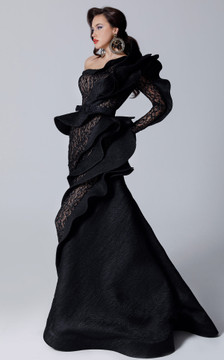 Long Sleeve Lace Gown