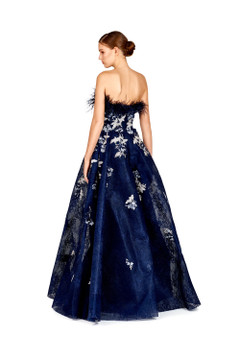Floral Strapless A-Line Gown Floral Strapless A-Line Gown