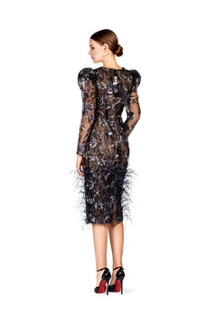 Puff Long Sleeve Cocktail Dress Puff Long Sleeve Cocktail Dress