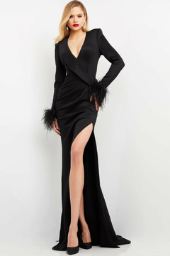 Long Sleeve /High-Slit Gown