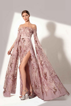 Blush Beaded Gown