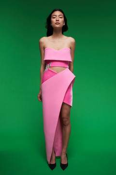 Crepe and Velvet Gown Crepe and Velvet Gown