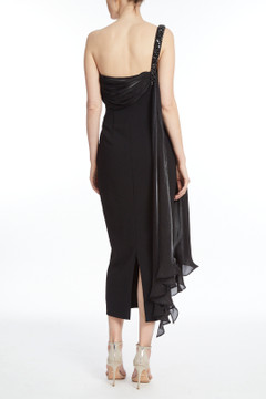 One Shoulder Draped Dress