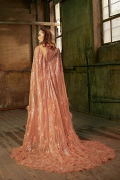 V-Neck Cape Gown V-Neck Cape Gown