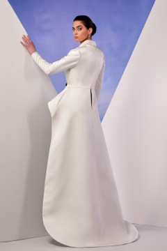 Black and White Satin Gown Black and White Satin Gown