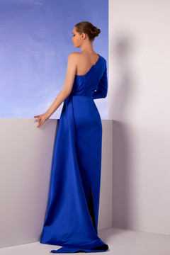 One-Shoulder Satin Gown