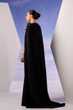 Caped Sleeveless Gown