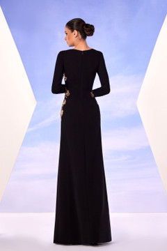 Long Sleeve V-Neck Lace Gown Long Sleeve V-Neck Lace Gown