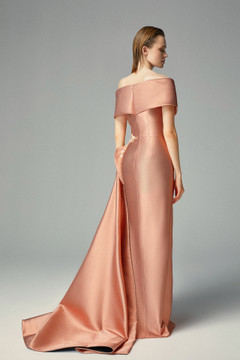 High Slit Off Shoulder Gown High Slit Off Shoulder Gown