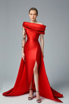 One Jewel Sleeve Gown