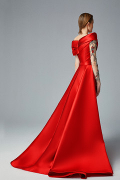 One Jewel Sleeve Gown