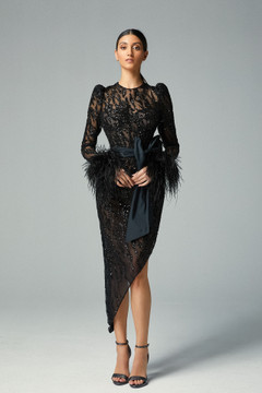 Beaded Long Sleeve Midi Beaded Long Sleeve Midi