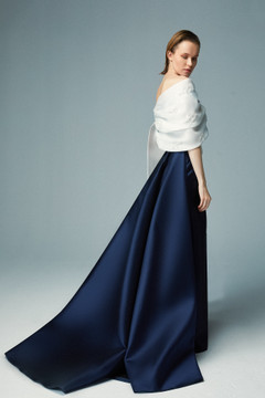 Bow Bodice Navy Gown Bow Bodice Navy Gown