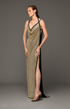 Naeem Khan Crystal Glass and Swarovski Gown - District 5 Boutique