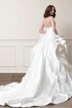 Draped Mikado Gown