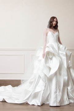 Draped Mikado Gown