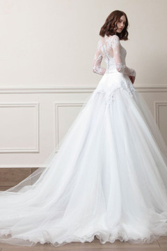 Strapless Silk Razmir and Lace Gown Strapless Silk Razmir and Lace Gown