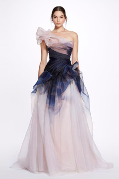 Print Organza Ball Gown