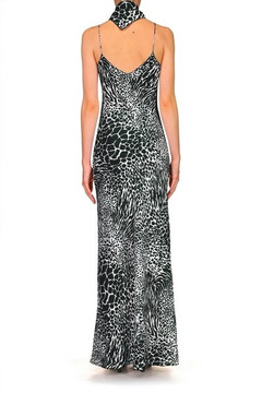 Zebra Printed Silk Jacquard Bias Gown Zebra Printed Silk Jacquard Bias Gown