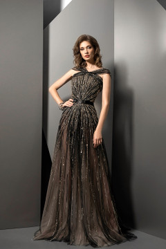 Sleeveless Embellished V-Neck Gown Sleeveless Embellished V-Neck Gown