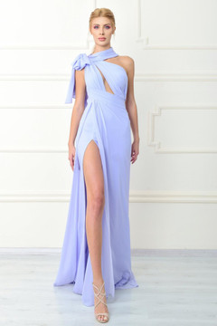 Sleeveless Cutout Slit  Gown