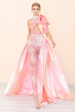 Sleeveless Jumpsuit with Overskirt Sleeveless Jumpsuit with Overskirt