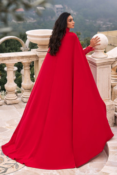 Beaded Cape-Style Gown Beaded Cape-Style Gown