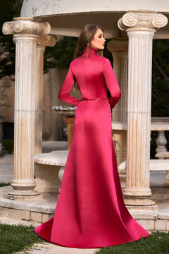 Cut-Out Satin Gown