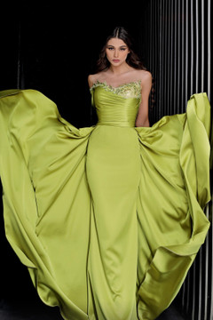 Strapless Gown with Overskirt