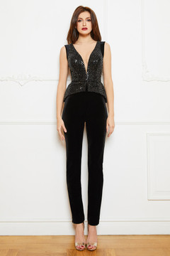 Sleeveless-Fitted Jumpsuit