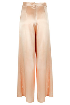 Silk Satin Wide-Leg Pant