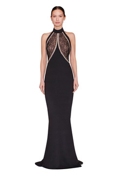 Halter Neck Sleeveless Gown Halter Neck Sleeveless Gown