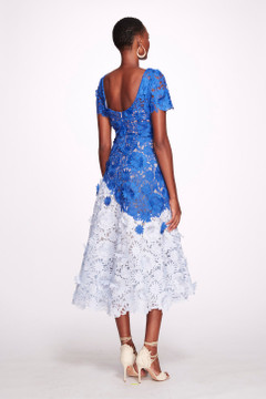 Daises and Dahlia 3D Guipure Midi Dress Daises and Dahlia 3D Guipure Midi Dress