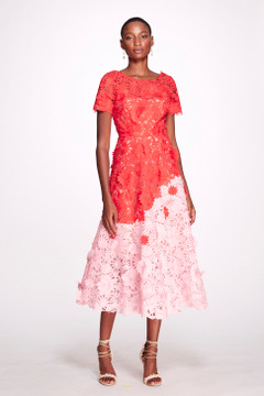 Daises and Dahlia 3D Guipure Midi Dress Daises and Dahlia 3D Guipure Midi Dress
