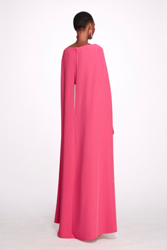 Two Tone Cape Gown