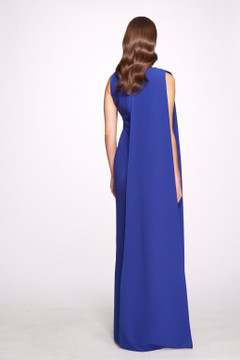 Stretch Crepe Column  Gown