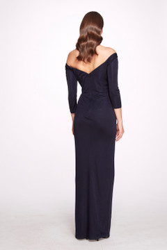 Long Sleeve Silky Matt Jersey Gown