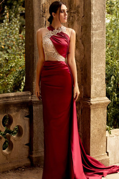 Sleeveless Fitted- Gown