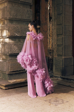 Embroidered Bustier, Trousers and Cape Embroidered Bustier, Trousers and Cape